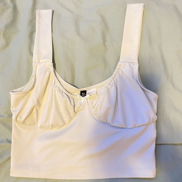 Sage Green Cropped Corset Cropped Top - Picture 1 of 2